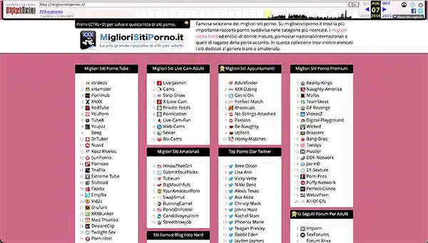 Screenshot Wayback Machine
